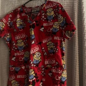 Minion scrub top